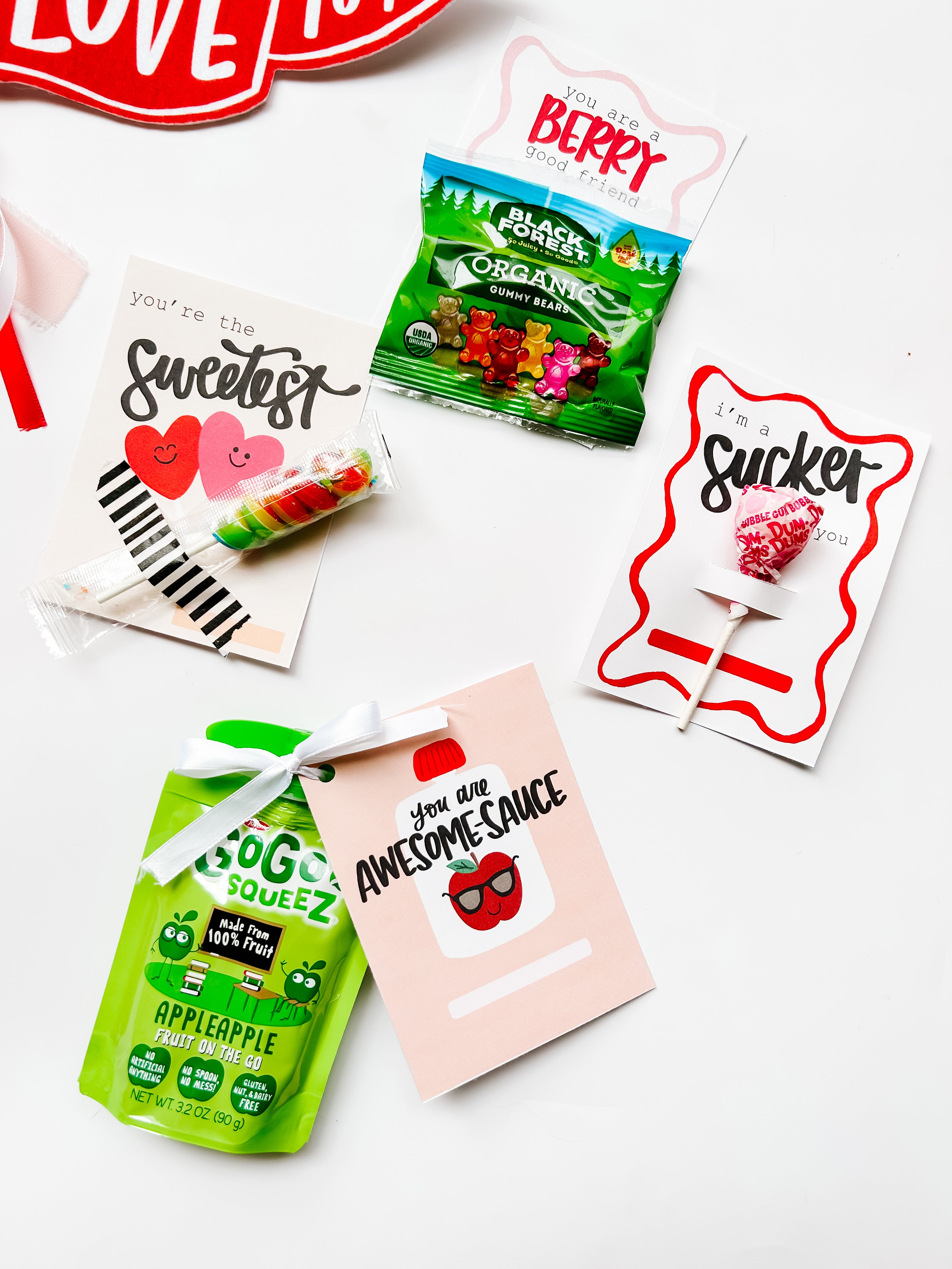 Printable Valentines Set- Candy & Food