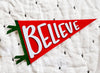 Believe Triangle Pennant Flag