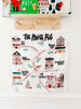 North Pole Map Fabric Banner