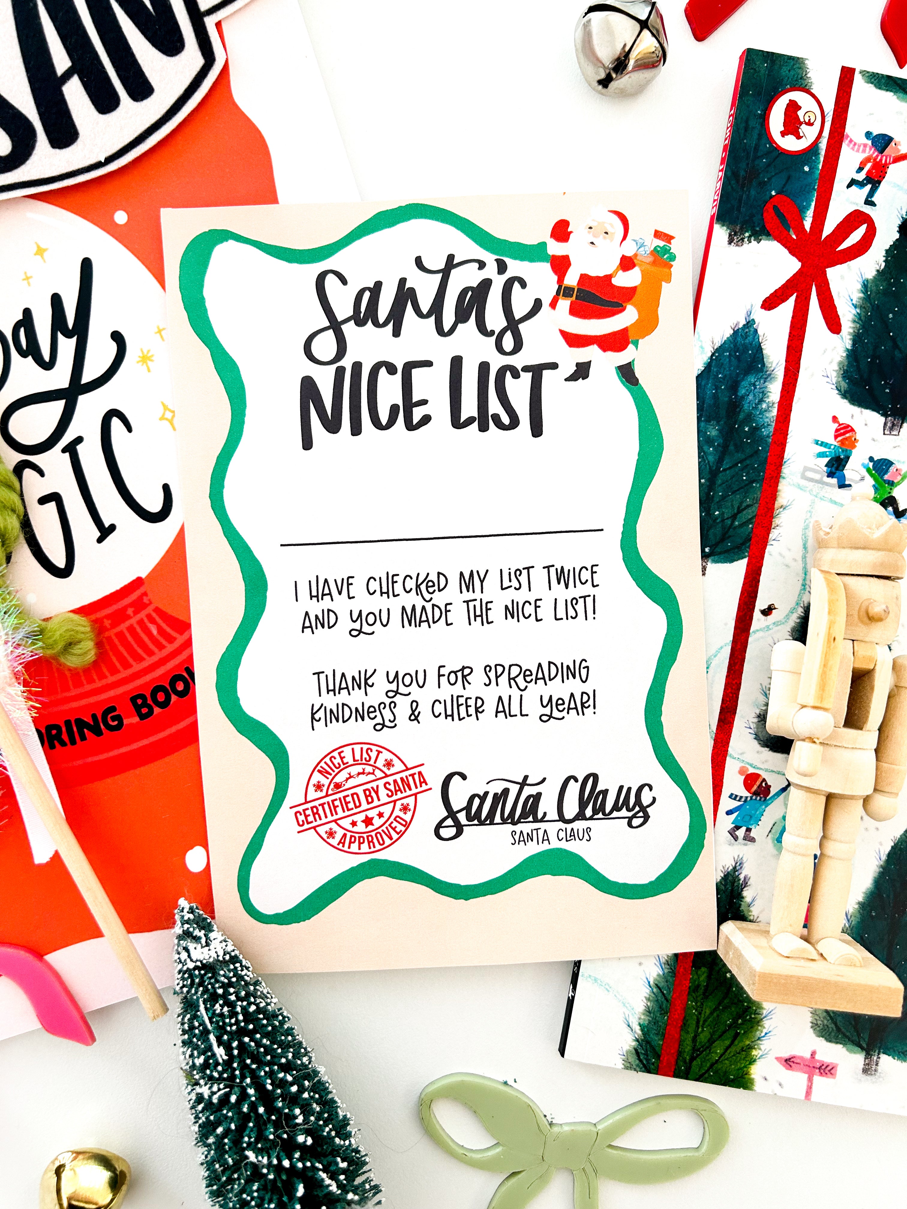 Nice List Note Nice List Certificate PRINTABLE – Goldie Letter Co