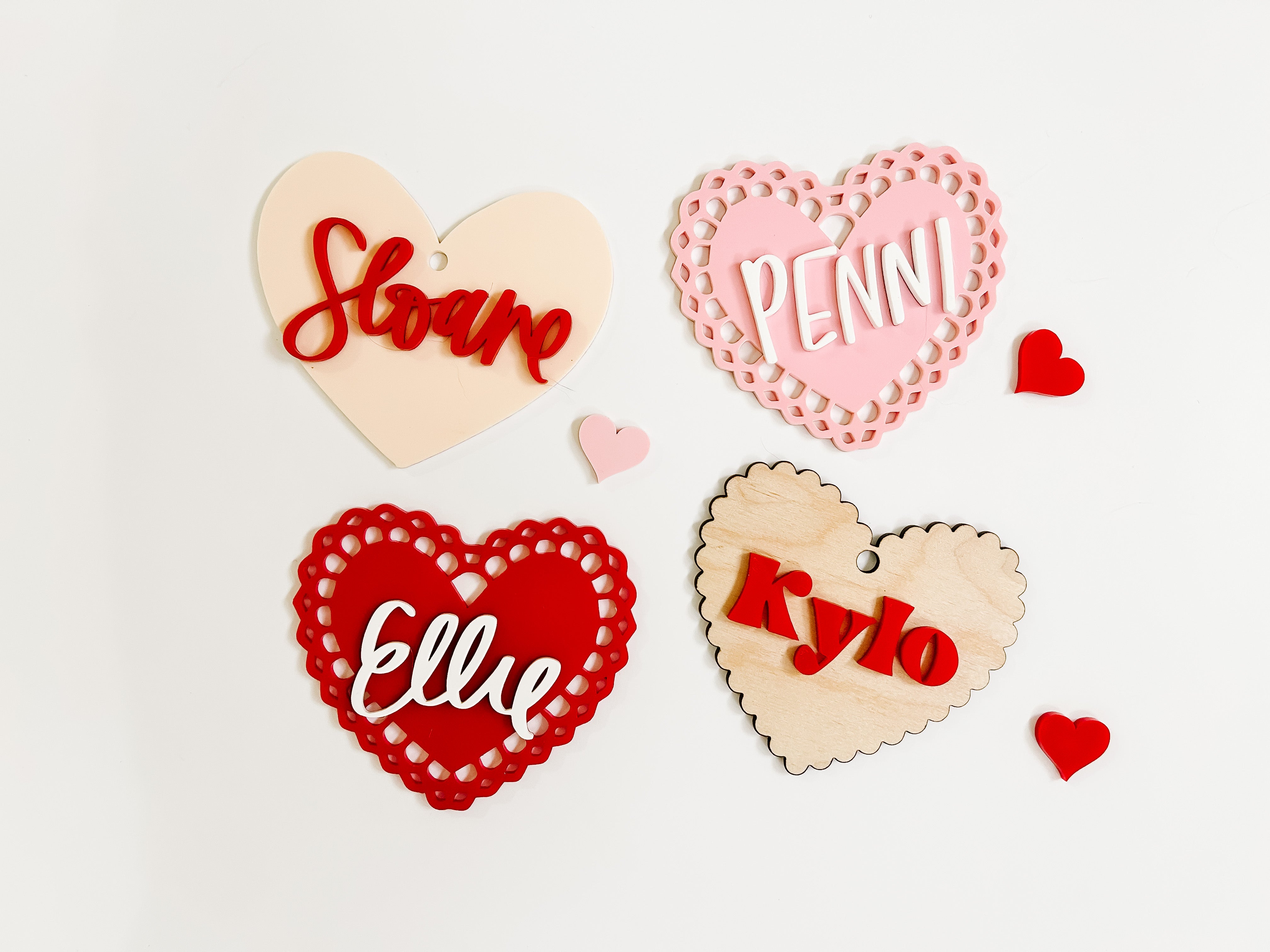 Scallop Heart Name Tag