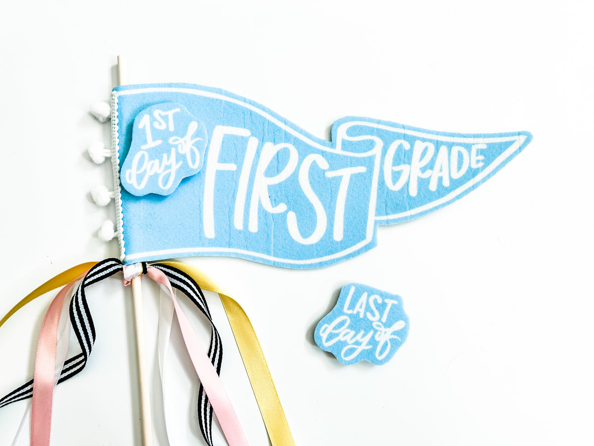 Interchangeable Grade Flag- Blue Felt – Goldie Letter Co