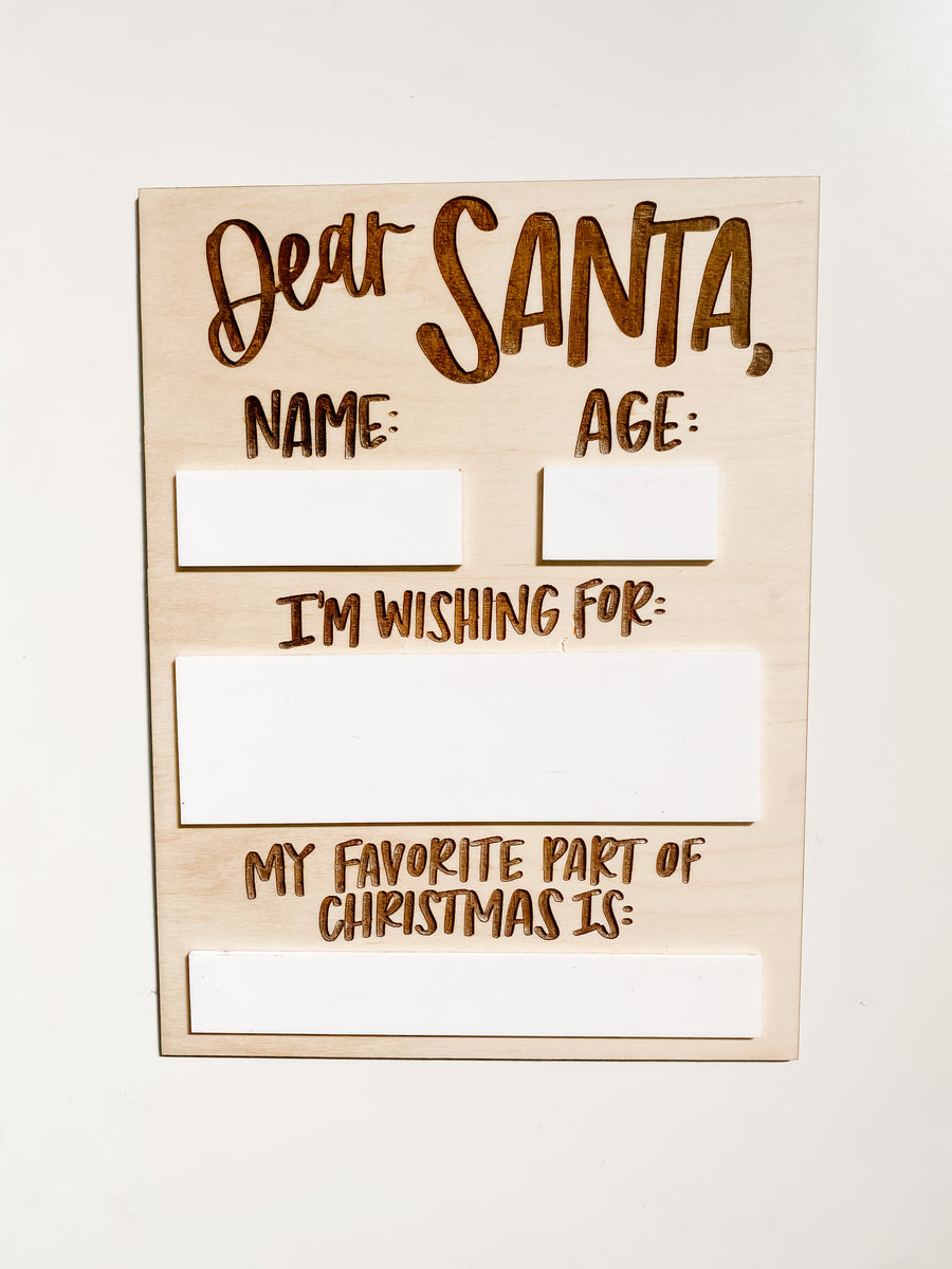 Santa Wishes Sign – Goldie Letter Co