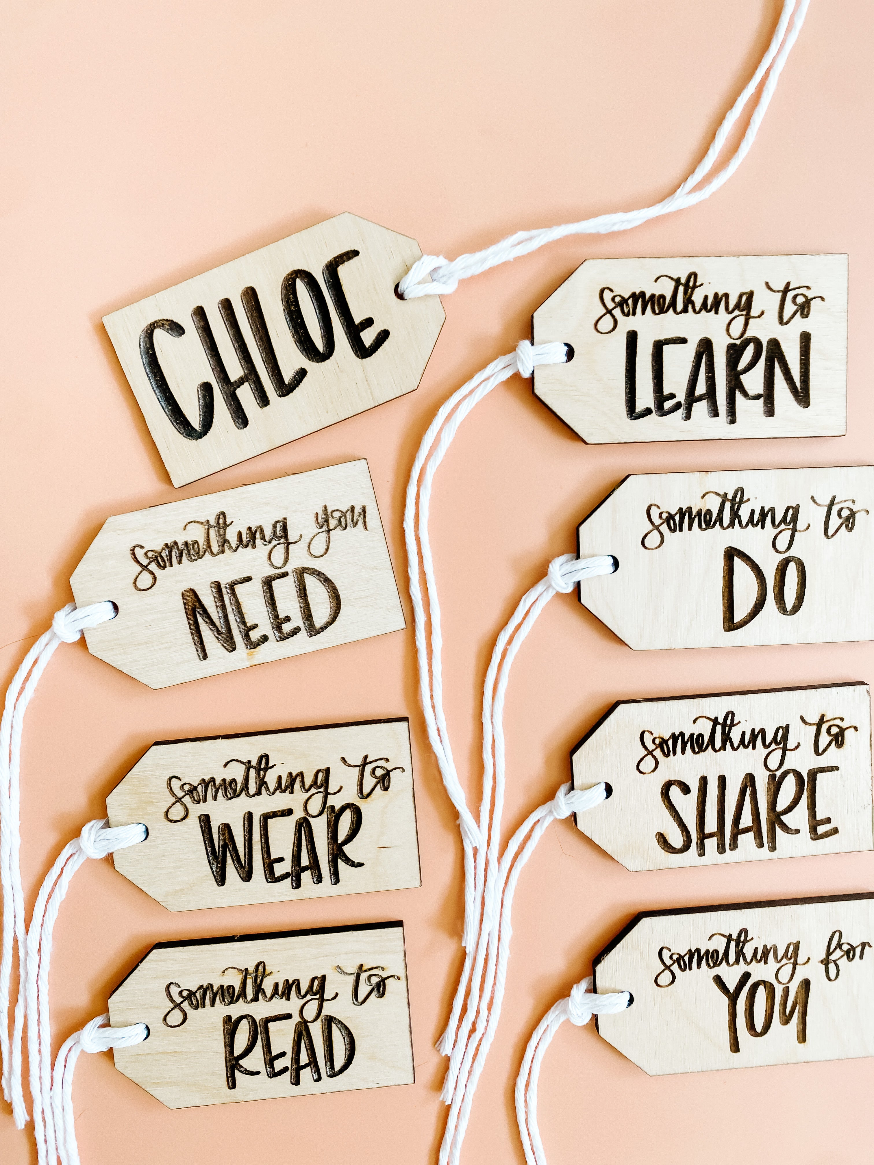 Want, Need, Wear, Read Present Tags