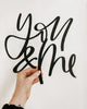 You & Me Cutout